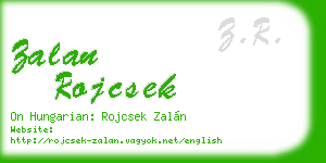 zalan rojcsek business card